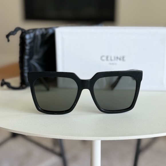 Celine Oversized Square Frame Acetate Sunglasses - Picture 6 of 12